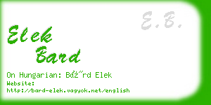 elek bard business card